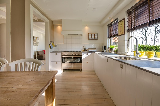 the interior of a home kitchen
