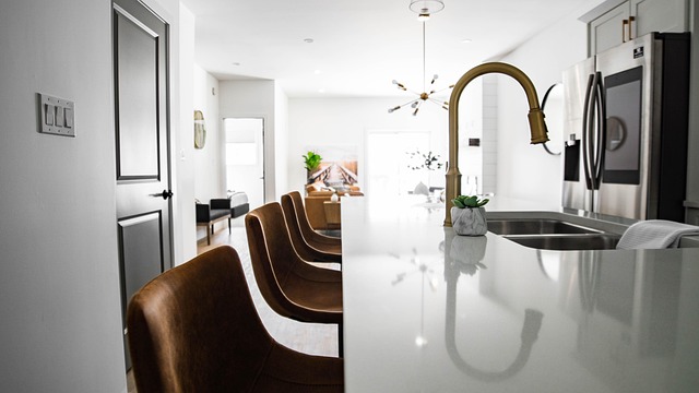 the interior of a home kitchen
