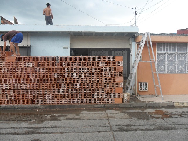 brickwork on a home under construction
