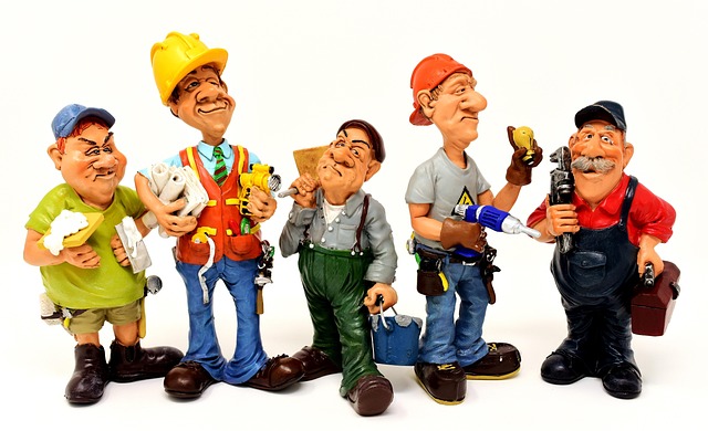 a handyman at a construction site